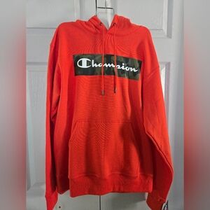Champion Men's Orange/Camo Hoodie